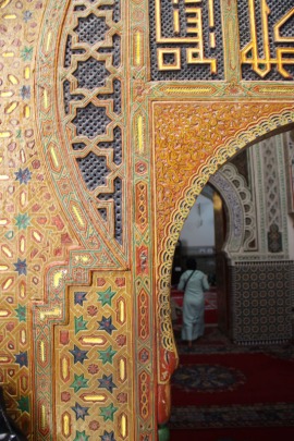 The entranceway to the tomb of the founder of Fes